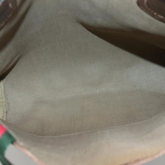 GUCCI GG Supreme Web Sherry Line Tote Bag PVC Beige Red 002 4487 39 Auth yk19326 - Picture 11 of 16